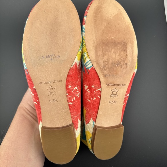 Antonio Melani Women's Leather Floreal Ballet Flats Size 6.5M - Picture 7 of 8